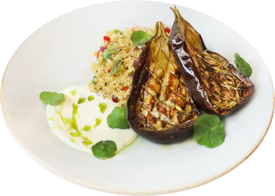 Baked aubergine