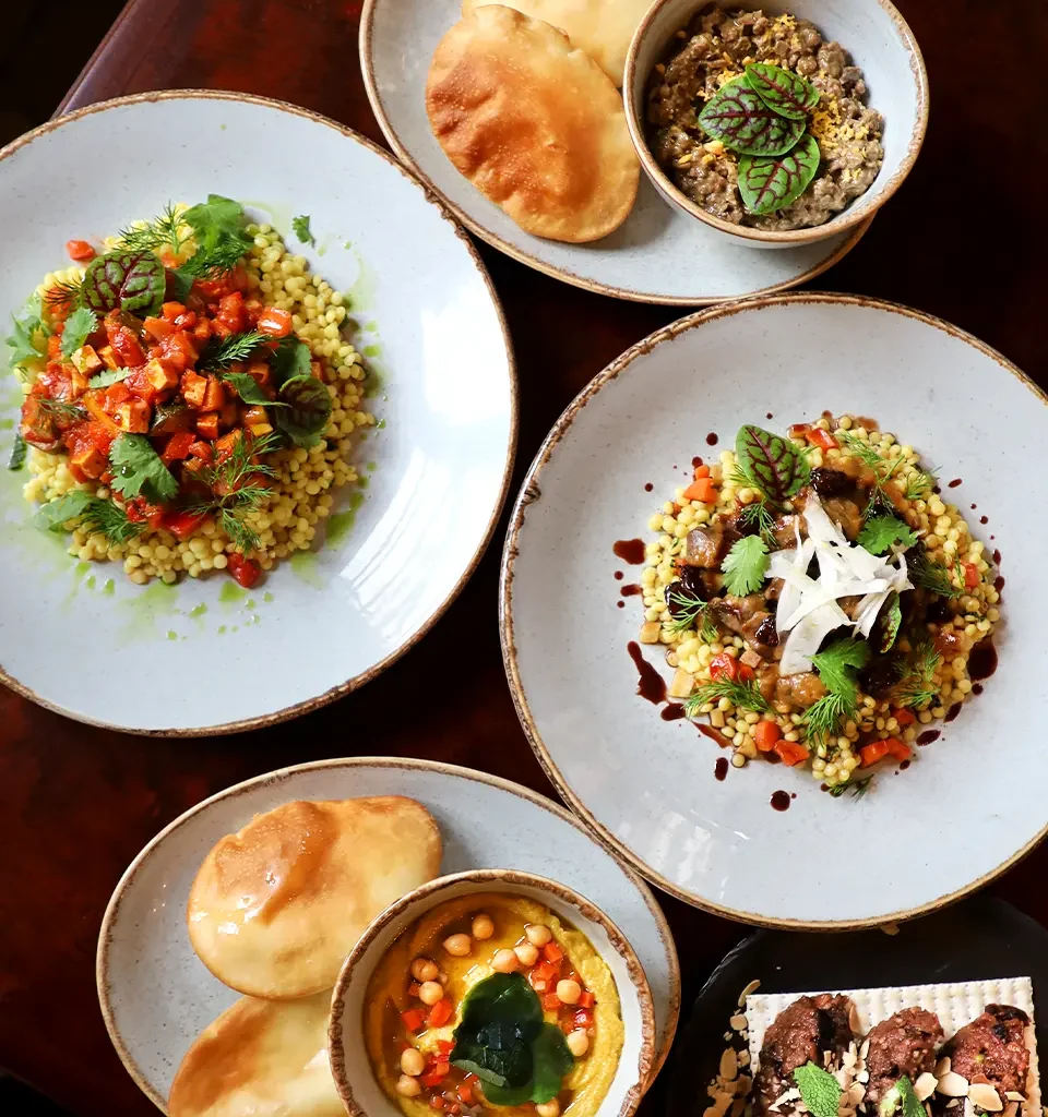 A selection of salads from the Aviv restaurant