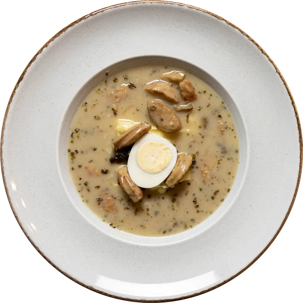 "Zurek" Polish traditional sour rye soup